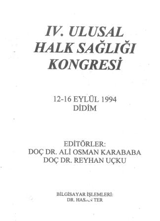 4.Ulusal Halk Sağlığı Kongresi 