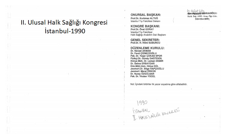 2.Ulusal Halk Sağlığı Kongresi 1990