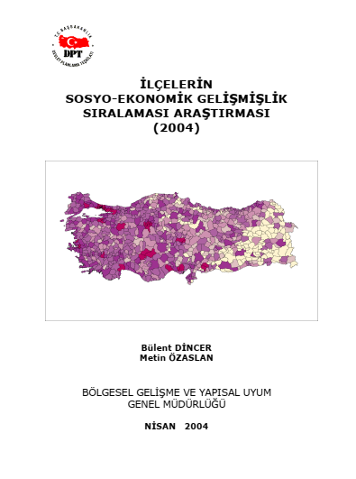 İlçelerin Sosyo-Ekonomik Gelişmişlik Sıralaması Araştırması
