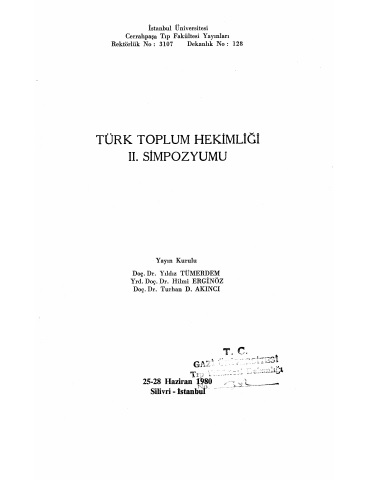 Türk Toplum Hekimliği II. Simpozyumu