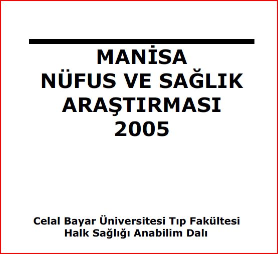 Manisa Nüfus ve Sağlık Araştırması 2005