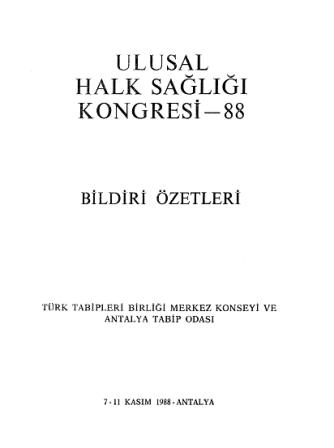 Ulusal Halk Sağlığı Kongresi 1988