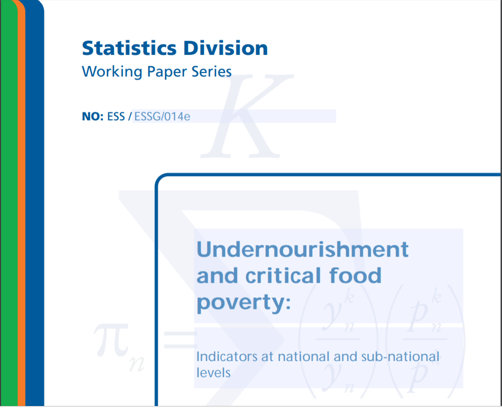  Unersnourishment and critical food powerty 2009