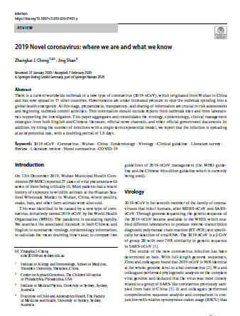 2019 Novel coronavirus: where we are and what we know