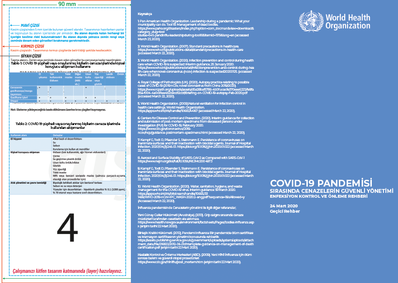 COVID-19 PANDEMİSİ SIRASINDA CENAZELERİN GÜVENLİ YÖNETİMİ ENFEKSİYON KONTROL VE ÖNLEME REHBERİ