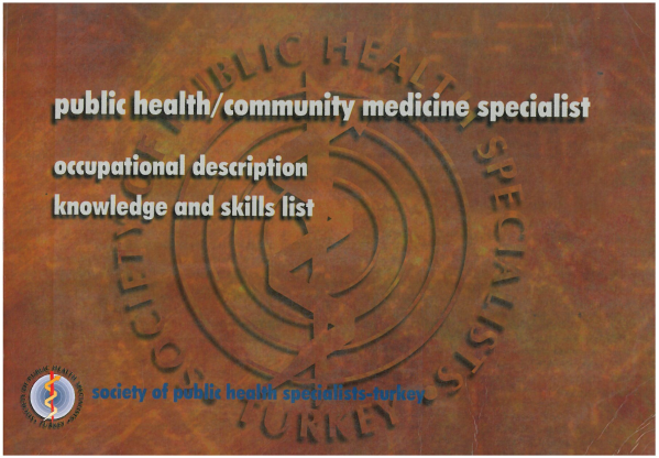 Public Health / Community Medicine Specialist: Occupational Description, Knowledge and Skills List